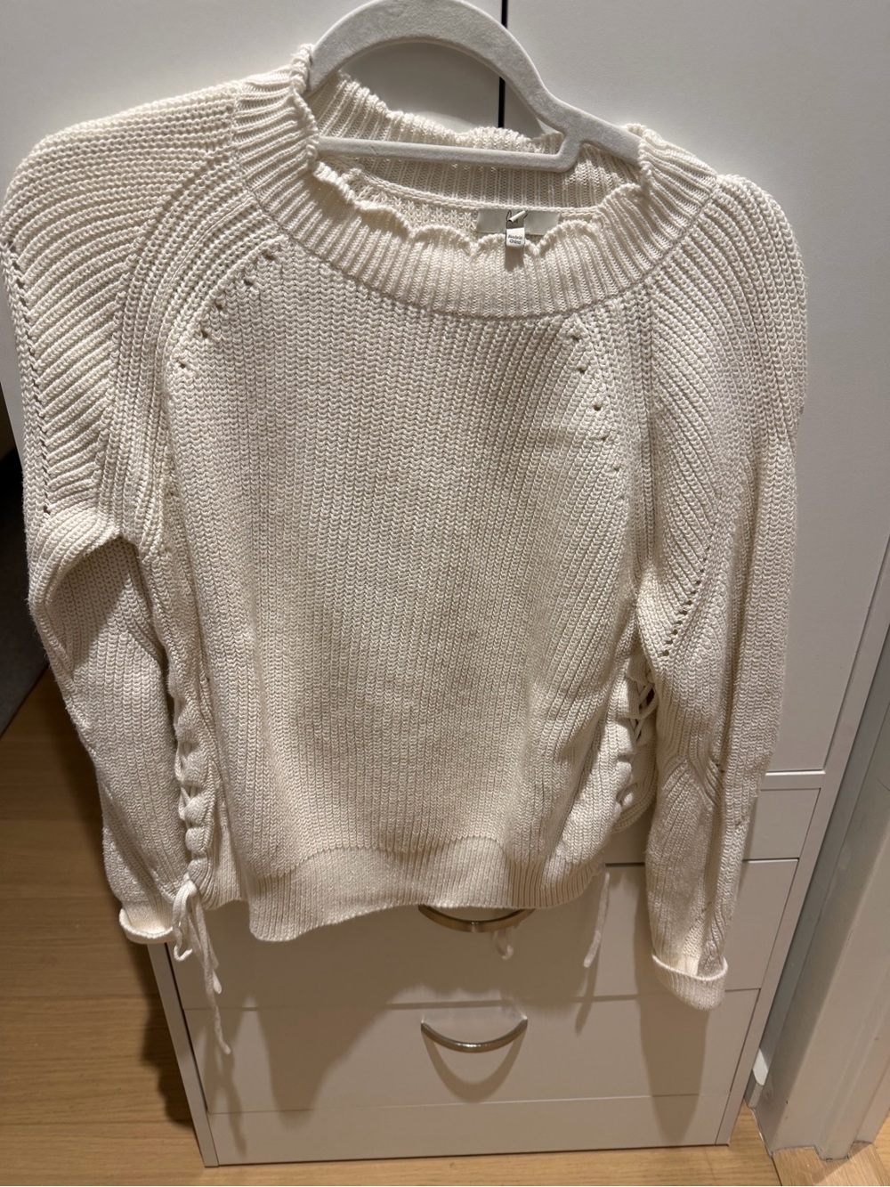 Joie Cream Cable-Accent Women's Knit Sweater